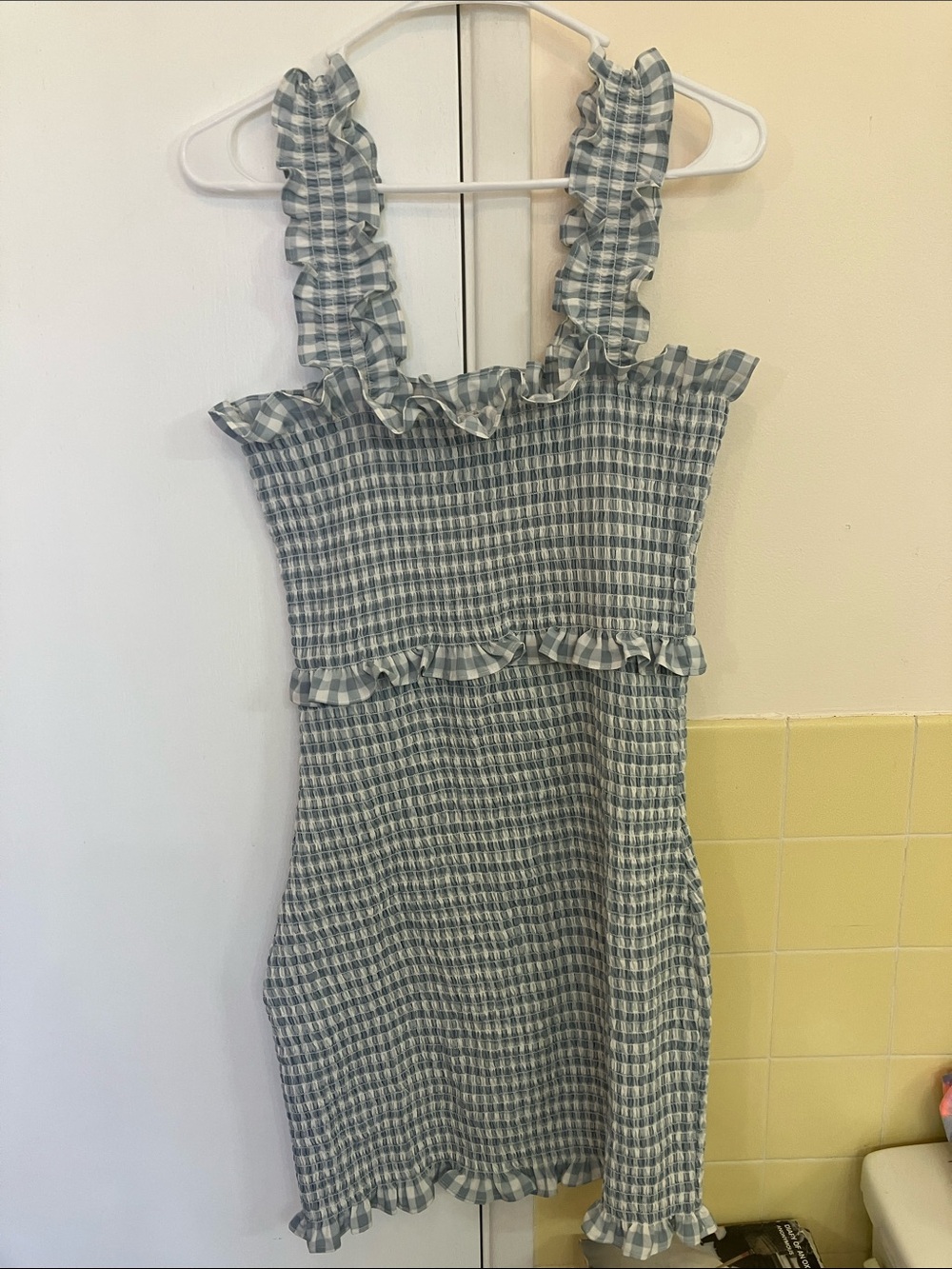 ASOS DESIGN Plaid Mini Dress Size: 6
